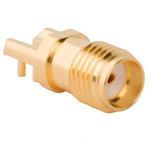 RF Connector SMA PCB End Launch Jk 50 Ohm Rnd Flange with Flats (Jack, Female) 